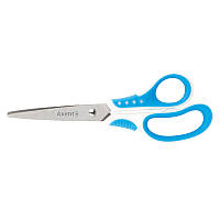 Ножиці "Axent" 180мм 6304-02-A ручка з гум.вставками біло-блакитні
