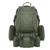 Рюкзак тактический с 3 подсумками Tactical Backpack Олива на 55 литров с креплением MOLLE