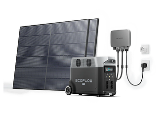 Комплект енергонезалежності EcoFlow PowerStream - мікроінвертор 800W + зарядна станція Delta Pro + 2 x 400W