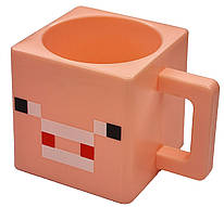 Кухоль пластиковий Jinx Minecraft Pig 290 мл рожевий