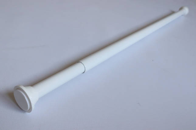 Карниз для ванной 125-220 см телескопический Wela белый d-22мм, фото 3