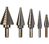 Набір ступінчастих свердел 8566, 5 шт., фото 3