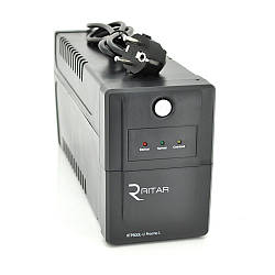 ДБЖ Ritar RTP600L-U (360W) Proxima-L, LED, AVR, 2st, USB, 2xSCHUKO socket, 1x12V7Ah, plastik Case ( 340 x 140