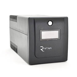 ДБЖ Ritar RTP1000 (600W) Proxima-D, LCD, AVR, 3st, 4xSCHUKO socket, 2x12V7Ah, plastik Case ( 460 x 225 X 245 )