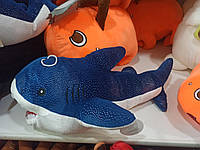 Мягкая игрушка темно синяя акула блестящая «Акула Брюс» 50 см