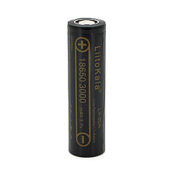 Акумулятор 18650 Li-Ion LiitoKala Lii-30A, 3000mah (2850-3250mah), 30A, 3.7V (2.75-4.2V), Black, PVC BOX Q2,