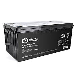 Акумуляторна батарея EUROPOWER AGM EP12-200M8 12 V 200 Ah ( 522 x 240 x 219) Black Q1