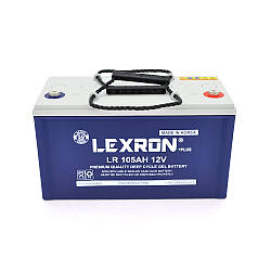 Акумуляторна батарея Lexron LR-DCK-12-105 Carbon-Gel 12V 105AH DEEP CYCLE (330 x 171 x219) 31 kg