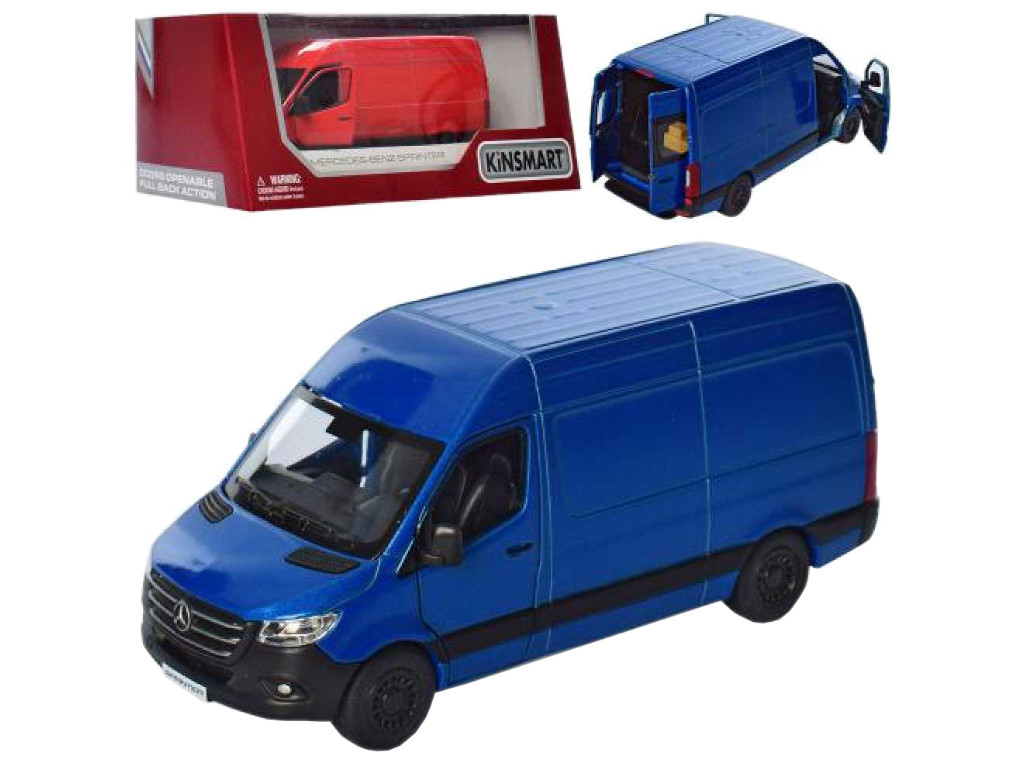 Металева машинка Kinsmart Mercedes-Benz Sprinter KT5426 синій, фото 1