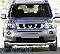 Кенгурятник одинарний ус на Nissan X-Trail T31 d60(2007-2014) захист з нержавійки на Ніссан Х Треіл