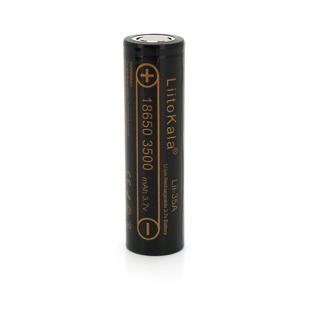 Акумулятор 18650 Li-Ion LiitoKala Lii-35A, 3500mah (3550-3650mah), 3.7V (2.75-4.2V), Black, PVC BOX Q2, цiна