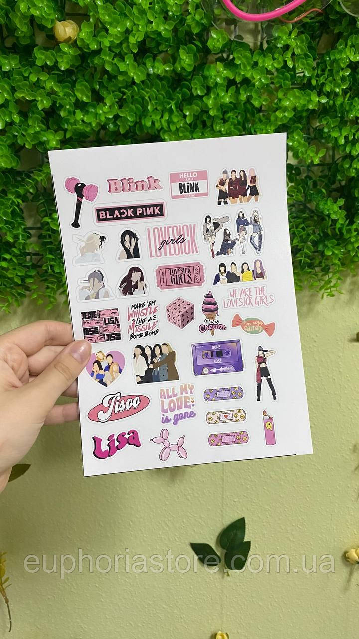 Лист наклеек Blackpink (ID#1893452548), цена: 50 ₴, купить на Prom.ua
