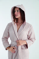 Бамбуковый женский халат банный Турция длинный,халат женский с капюшоном Nusa 4160