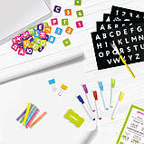 Двосторонній мольберт дитячий настільний 5 в 1 Люмік, малювання світлом, крейдою, маркерами LMA5N, фото 9