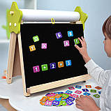 Двосторонній мольберт дитячий настільний 5 в 1 Люмік, малювання світлом, крейдою, маркерами LMA5N, фото 10