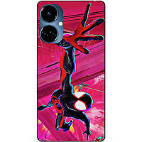 Силиконовый бампер чехол для Tecno Camon 19/19 Pro с рисунком Spider man Человек Паук