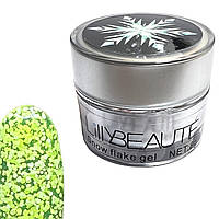 Гель гліттерний Lilly Beaute Snow Flake №3, лимонний, 8 г
