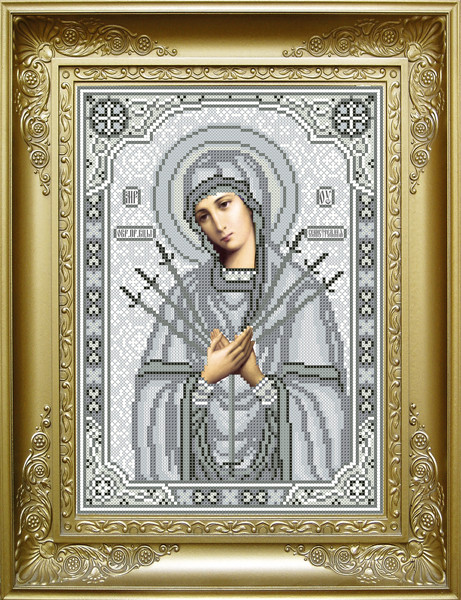 Набір для вишивання бісером Богородиця Семистрільна. КРМ-038ч, фото 1