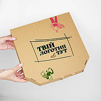 Печать на картонных коробках 350*350*35 Пицца коробки с логотипом