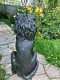 Скульптура Лева для саду 60 см мармур, фото 3