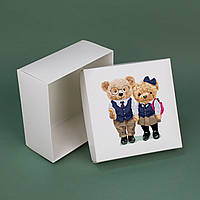 Коробка под подарки первоклассникам 195*195*97 мм Детская Подарочная Коробка с крышкой