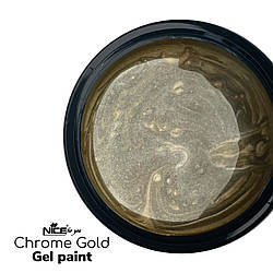 Металізована гель-фарба Chrome Nice for you Gold 5 г