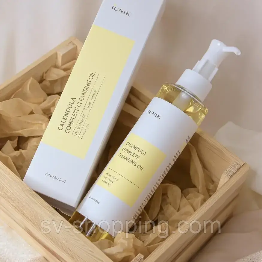 Заспокійливе очищююче гідрофільне масло з календулою IUNIK Calendula Complete Cleansing Oil, 200 мл