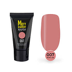 Акрил гель Mett Expert Acryl Gel Pink pastel №007 Камуфлювальний пудрово-рожевий 30 г