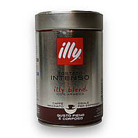 Кофе молотый ILLY интенсивный для эспрессо машин tostato intenso espresso 100% arabica ж/б 250г