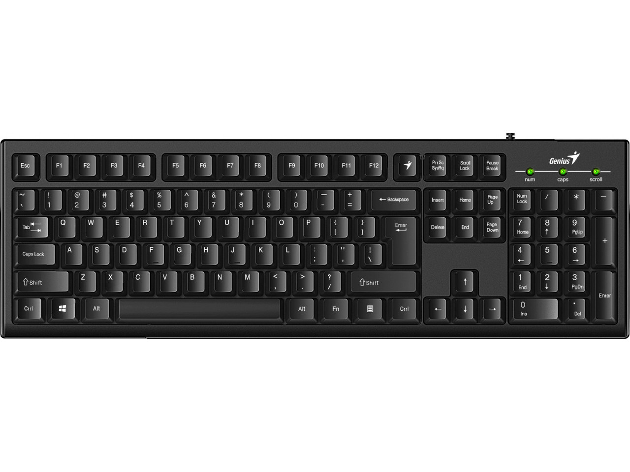 Клавіатура провідна Genius KB-100 Smart смарт-клавіші USB чорна (31300005410) UA