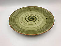 Тарелка сервировочная фарфоровая TULU porselen Spiral Green
