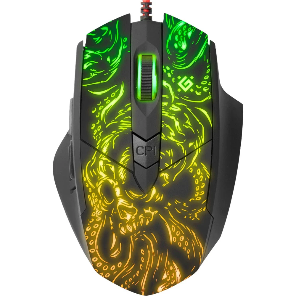Мишка проводова ігрова Defender Titan GM-650L (52650) RGB з підсвіткою