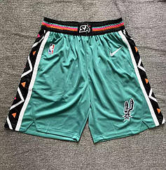 Баскетбольні зелені шорти Сан Антоніо Сперс з кишенями Nike San Antonio Spurs shorts NBA 2023-2024