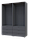 Розпашна Шафа для одягу Doros Гелар комплект Графіт 2+2 ДСП 155х49,5х203,4 (42002131), фото 3