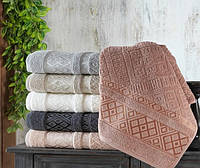 Набор махровых полотенец 6 шт Cestepe Lux Vip Cotton Sanya 50х90, Турецкий качественный набор полотенец