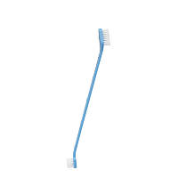 Двостороння зубна щітка для собак Блакитна