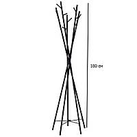 Черная металлическая вешалка в стиле модерн W-35 напольная для кафе