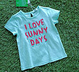 Комплект на дівчинку футболка і бриджі бавовна ovs італія Розмір 12-18 міс. 80 см, фото 5