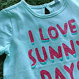 Комплект на дівчинку футболка і бриджі бавовна ovs італія Розмір 12-18 міс. 80 см, фото 3