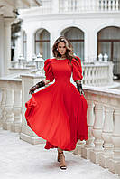Красное вечернее платье макси