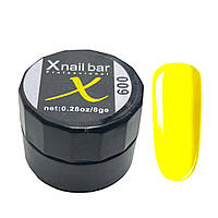 Гель-краска для ногтей X Nail Bar Professional 009, желтая, 8 г