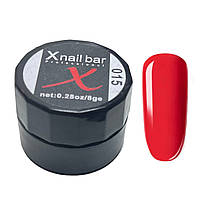 Гель-краска для ногтей X Nail Bar Professional 015, красная, 8 г