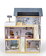 Ігровий ляльковий будиночок із дерева, будинок для ляльок дітям від 3 років на подарунок 61х29х80 см MS