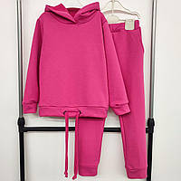 Подростковый спортивный костюм для девочки 76 (134см-140см), Розовый