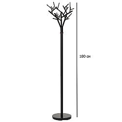 Чорна металева вішалка тип дерева W-56 в кімнату