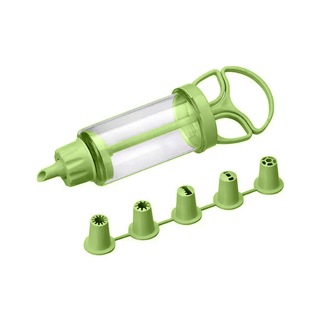 Шприц кулінарний для крему і айсінгу в блістері Gondol G01 (пластмасова колба, 5 пластмасових насадок)