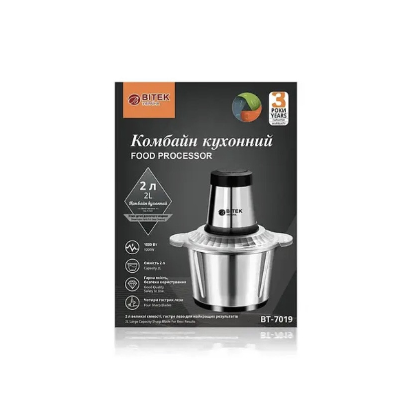 Комбайн кухонний 2,0л 1000 Вт BITEK BT-7019 (20 шт./яский)