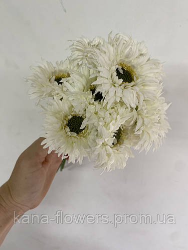 Купить Гербера искусственная махровая белая, цена 30 ₴ — Prom.ua (ID ...