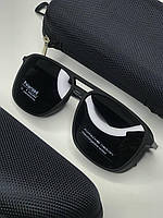 Универсальные Антибликовые мужские солнцезащитные очки Porsche DESIGN Полароид Polarized Водительские Черный