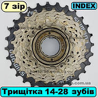 Трещотка Shimano 7 звезд для велосипеда MF-TZ500, 14-28, 7 звезд